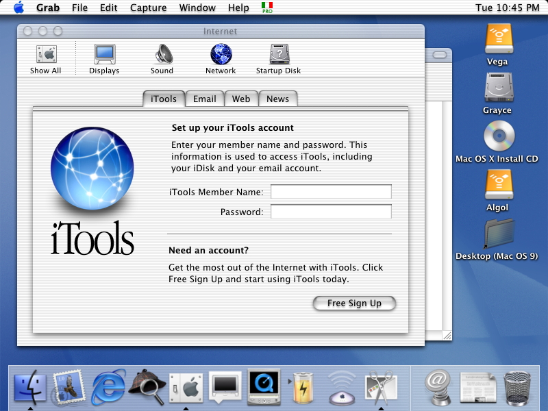 Mac OS X 10.0 Cheetah iTools (2001)